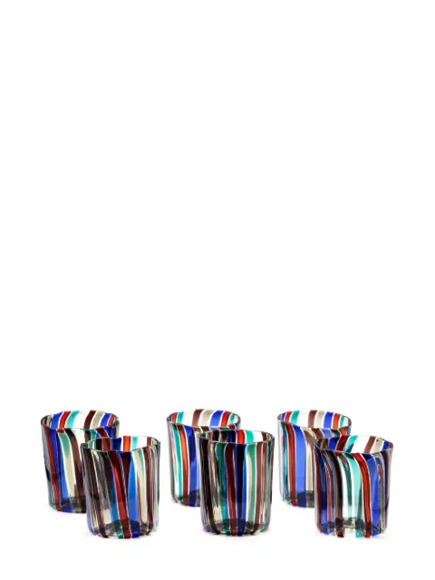 Venini Canne glasses (set of six) Neutrals 30405