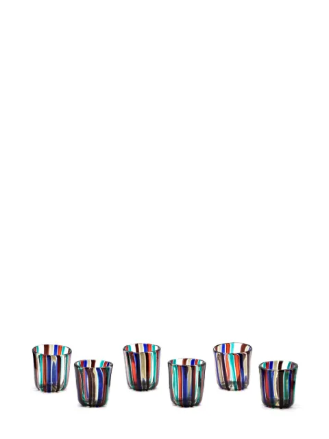 Venini striped glasses (pack of six) Neutrals 30404
