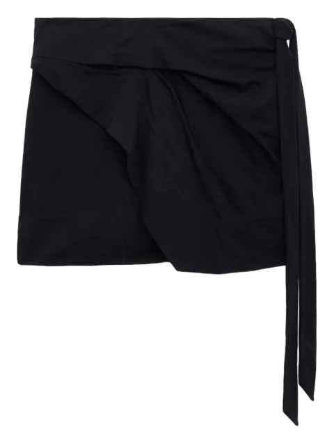 ISABEL MARANT Berenice jersey mini wrap skirt Black JU0198FDA1N41I