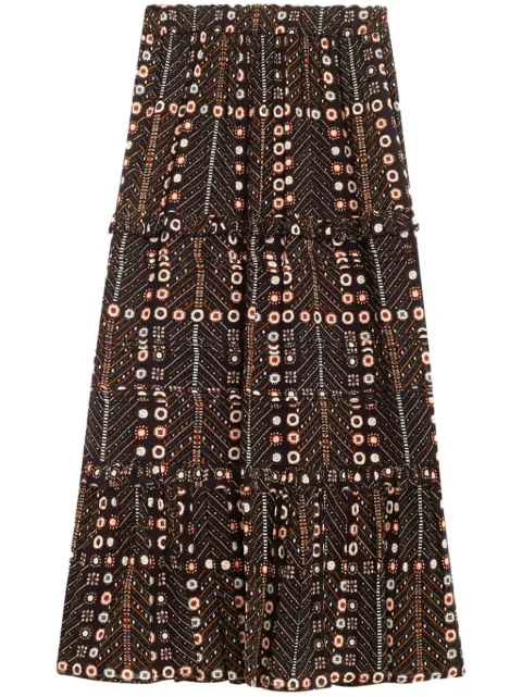 MARANT ÉTOILE Diya maxi skirt Black JU0239FAC1J19E