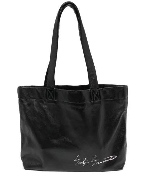 Yohji Yamamoto leather shoulder bag Black D0I30730