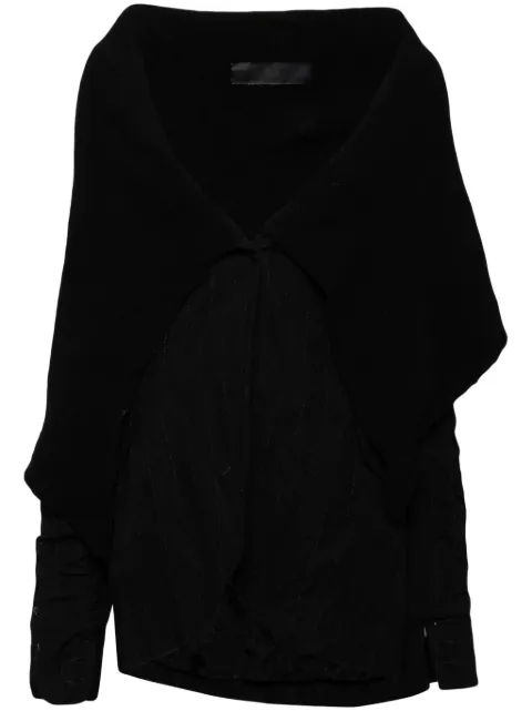 Marc Le Bihan panelled poncho Black 2219