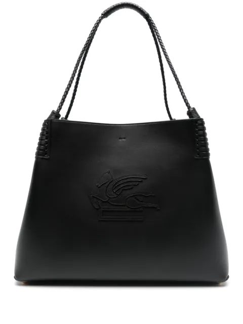 ETRO large Libra tote bag in leather Black WP1D0028AP264