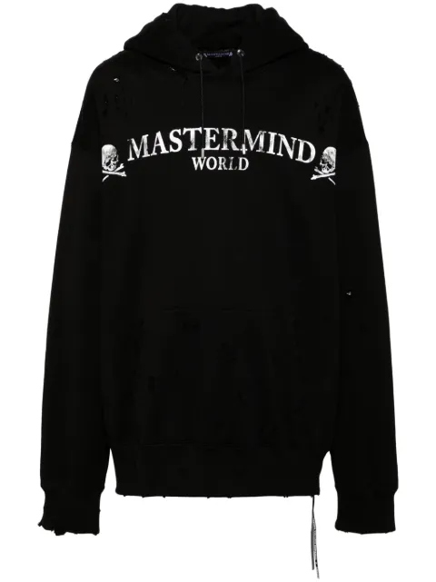 Mastermind World logo-print hoodie Black MW18P02SW034011