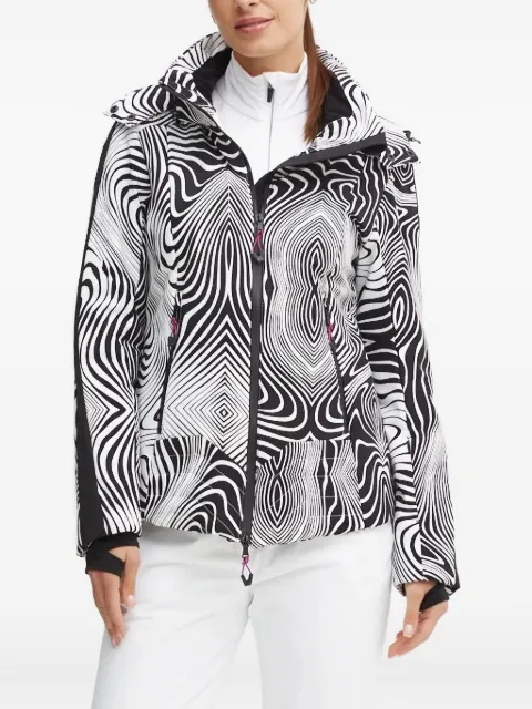 Ea7 Emporio Armani swirl-print ski jacket Black 6DTG06TNCJZ