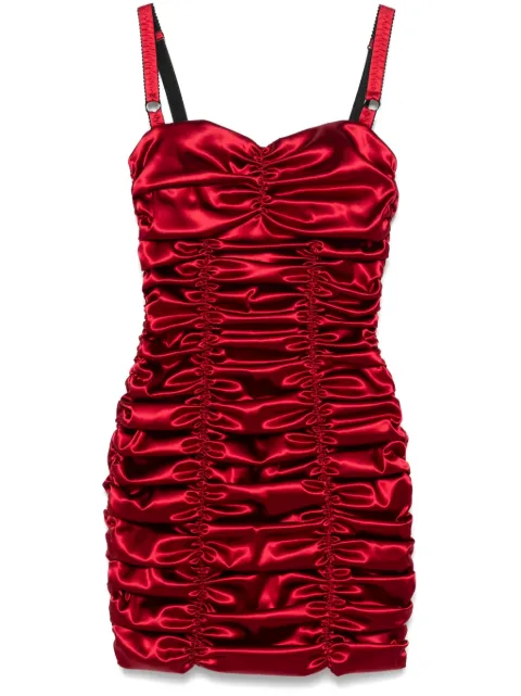 Dolce & Gabbana draped satin mini dress Red F6TPXTFURAD