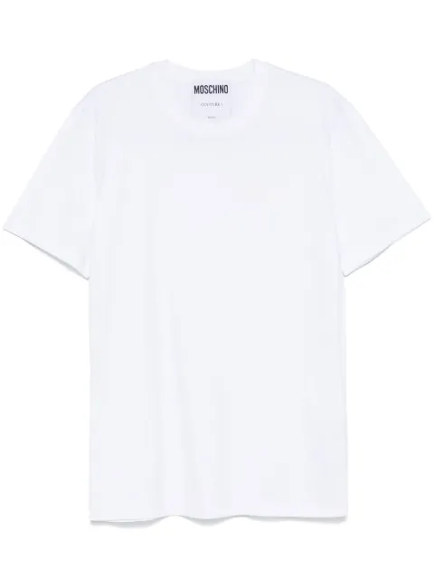 Moschino raised-logo T-shirt White 242ZRA07127041