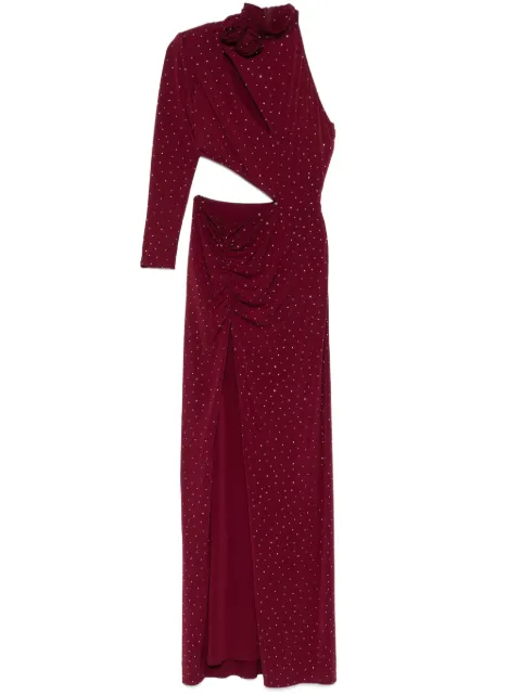 NISSA rhinestone-embellished maxi dress Red RS15869BORDEAUX