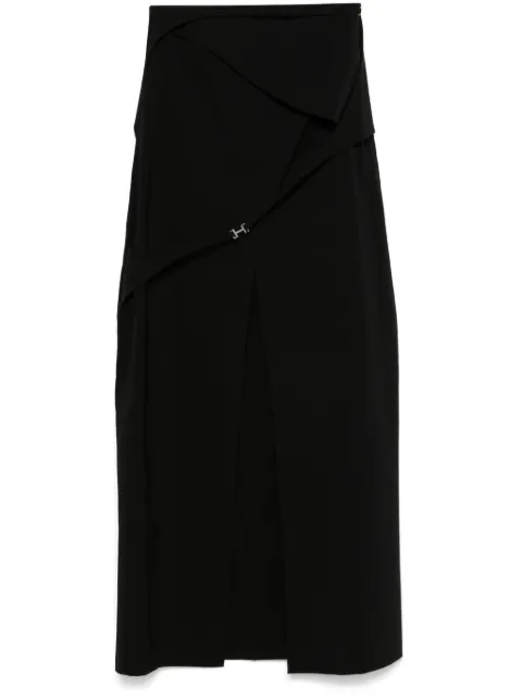 HELIOT EMIL strap-detail maxi skirt Black HEW12039
