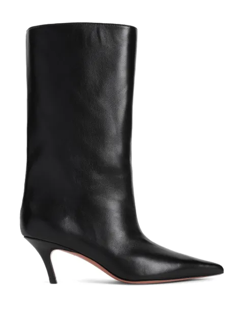Amina Muaddi 60mm Fiona boots Black C9S344030FIO