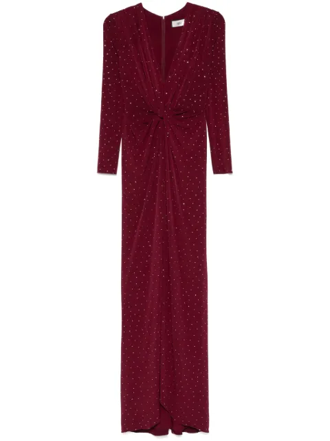 NISSA rhinestone-embellished maxi dress Red RS15870