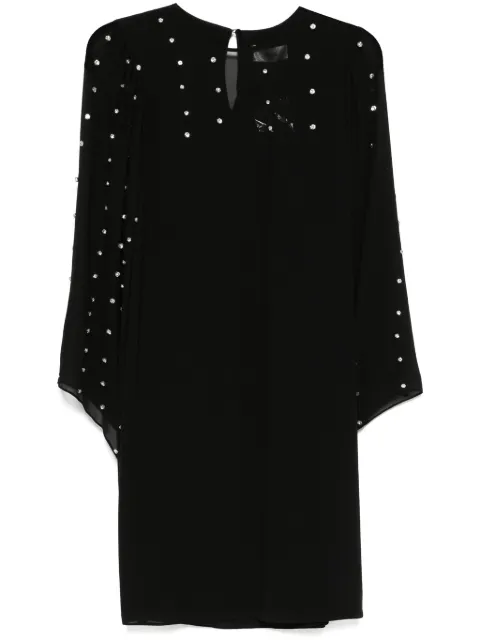 NISSA crystal-embellished mini dress Black RS15213BLACK
