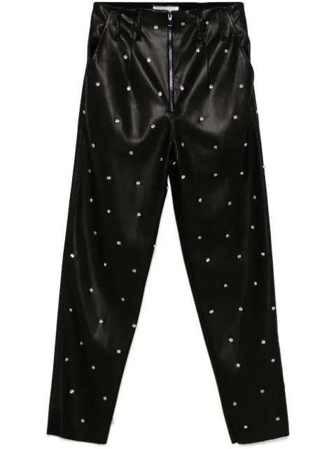 NISSA crystal-embellished trousers Black P15136