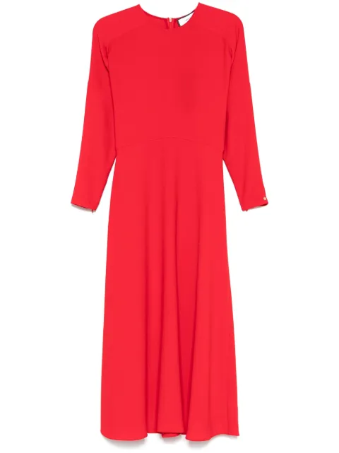 NISSA A-line crepe mid dress Red RZ15888