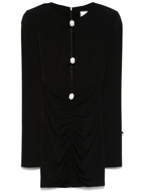 NISSA crystal-embellished mini dress Black RS15922