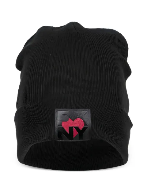 DKNY logo-patch beanie hat Black D2B4B145