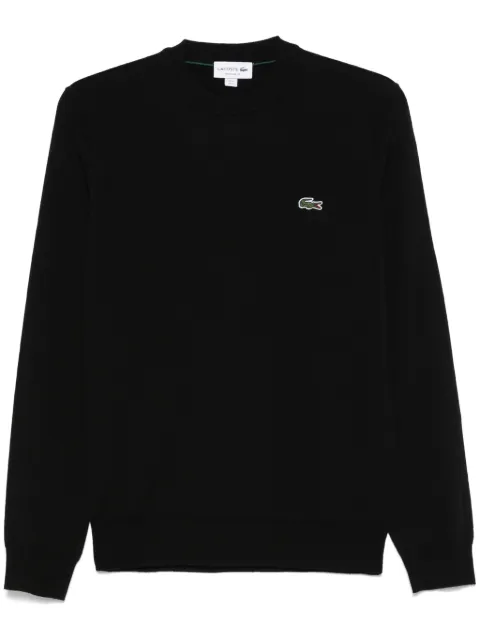Lacoste crocodile-patch sweater Black AH3225