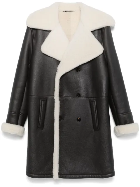 Dolce & Gabbana leather coat Black G047ELFUP8V