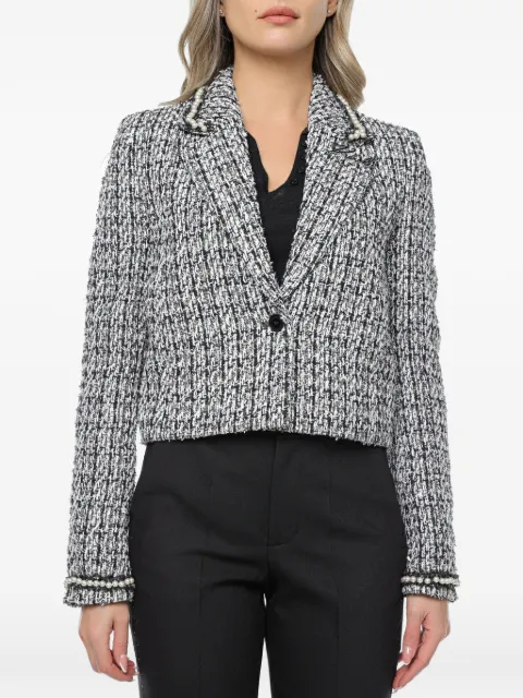 Karl Lagerfeld embellished bouclé jacket White 246W1402800