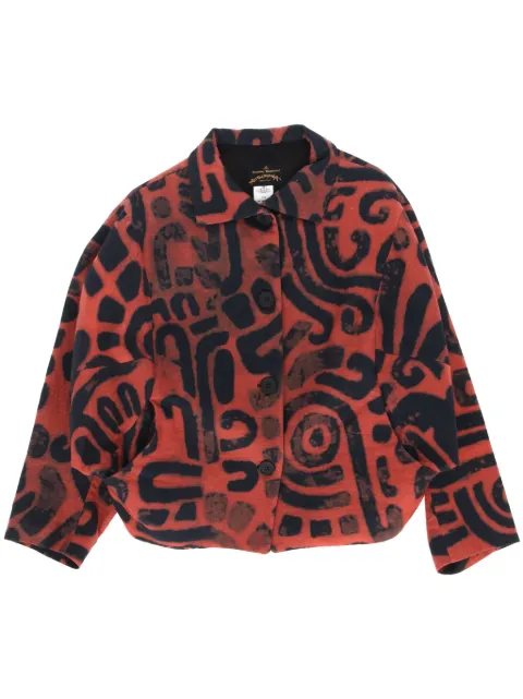 Vivienne Westwood Pre-Owned 2014 abstract-print jacket Orange VIWE750CC