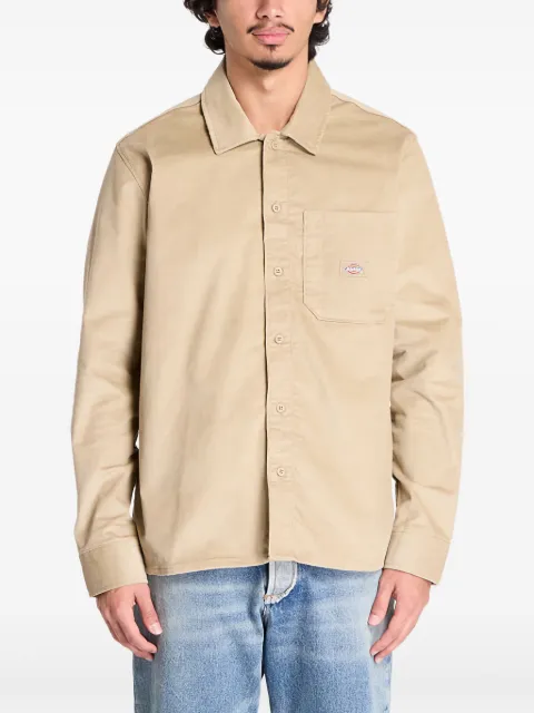DICKIES corduroy chest-pocket shirt Brown DK0A8652KHK1