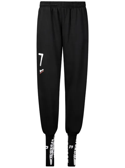 PROTOTYPES logo-print track pants Black PT06JE04USBBLACK