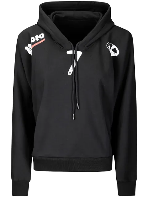 PROTOTYPES number-print hoodie Black PT06JE15USBBLACK