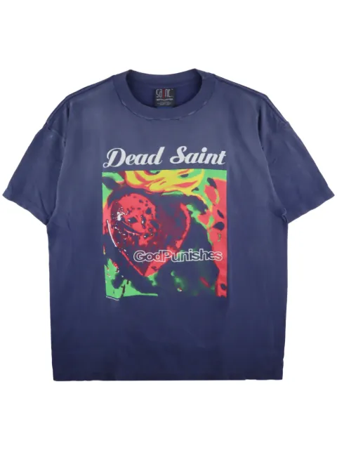 SAINT MXXXXXX Dead Saint T-shirt Blue SMYS10000010