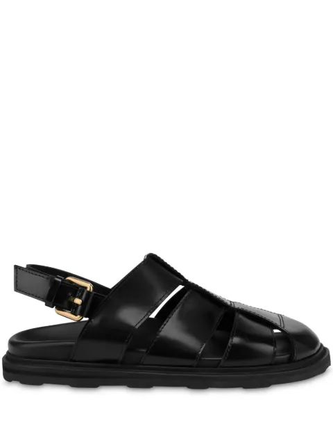 Moschino patent leather sandals Black MB10073G0MGB0