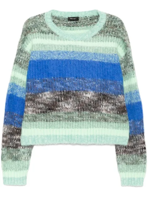 tout a coup striped crew-neck jumper Green S330AW4