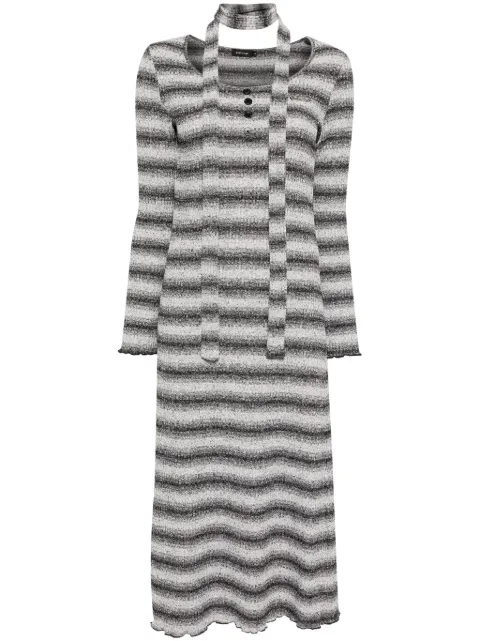 tout a coup striped dress Black S619AW4