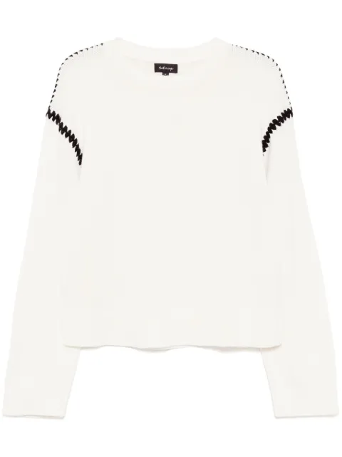 tout a coup contrast-trim sweatshirt Neutrals S331AW4