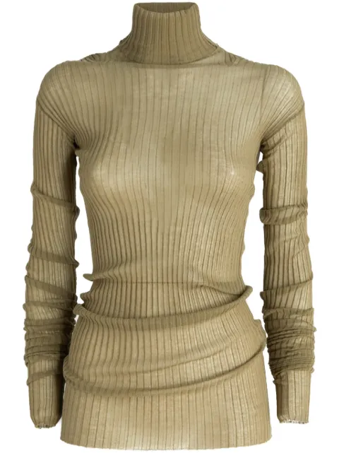 QUIRA high neck sweater Green Q750KC