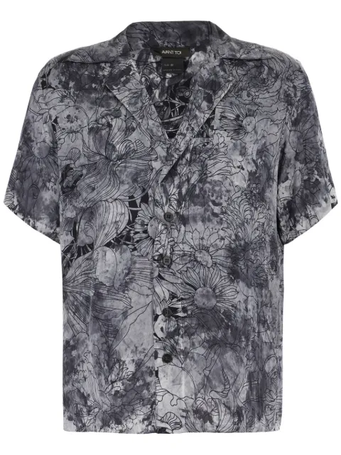 Avant Toi floral-print shirt Grey 4402SFNVW