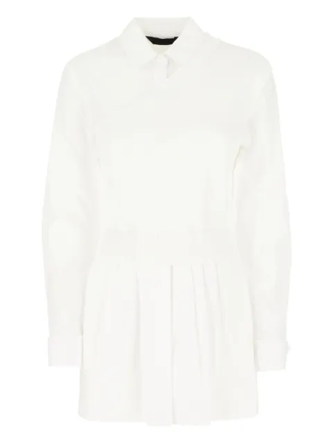 Juun.J asymmetric-pleated shirt White JW3164W00
