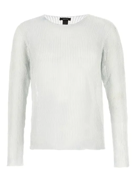Avant Toi ribbed crew-neck sweater White 3570LSSVH