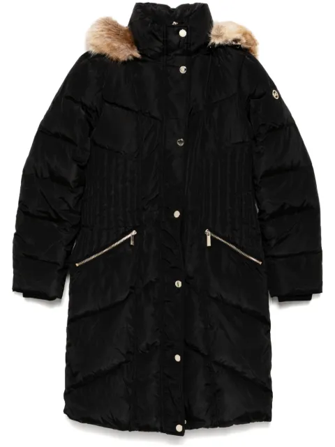 Michael Michael Kors Chevron 3/4 Puffer Coat Black M825881QKA
