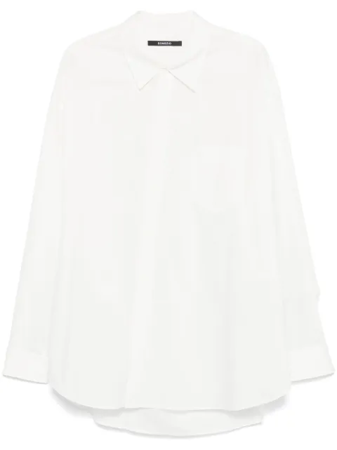 SONGZIO asymmetric draped shirt White SSG5SH702WH
