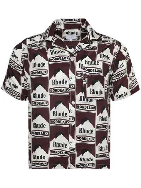 RHUDE Moonlight Bordeaux shirt Brown RHFW24SR02092