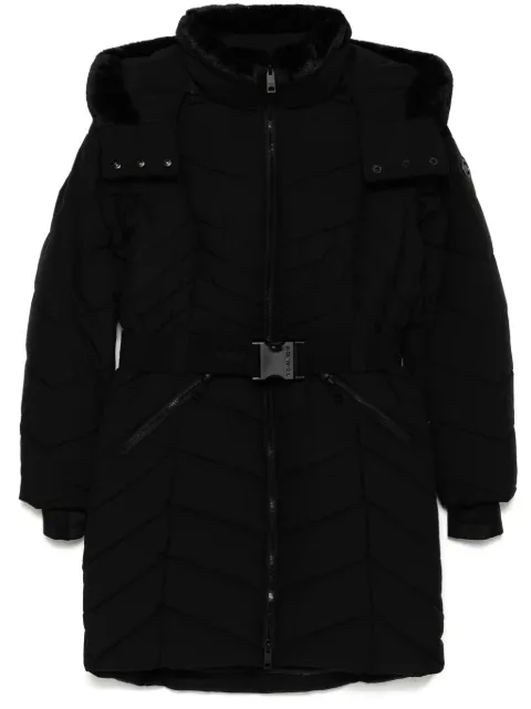 Michael Michael Kors Chevron 3/4 belted scuba coat Black A423450BKA
