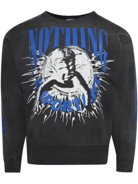 SAINT MXXXXXX graphic-print sweatshirt Black SMYS10000C36