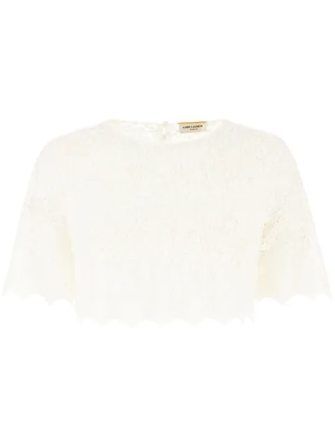 Saint Laurent lace blouse White 682303Y9E05