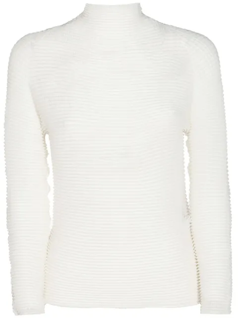 Issey Miyake plissé-effect jumper White IM48FJ405