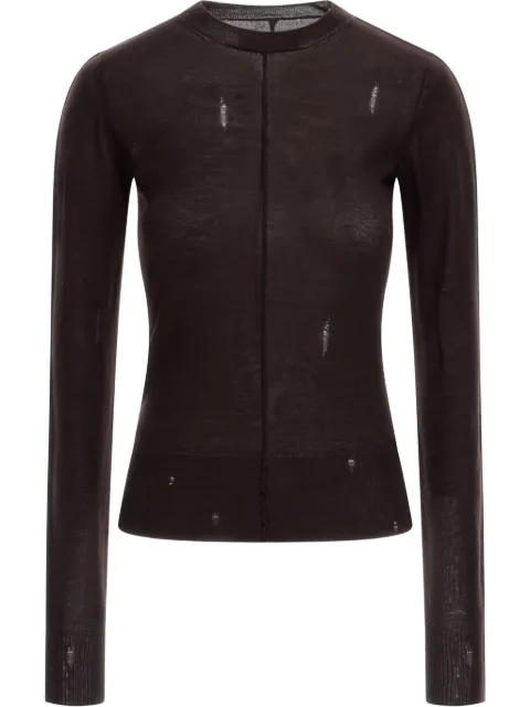 AMIRI ripped-detailing top Brown PS22WKL007