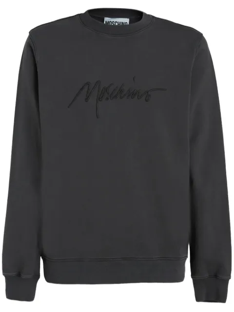 Moschino logo-embroidered sweatshirt Black 17180226