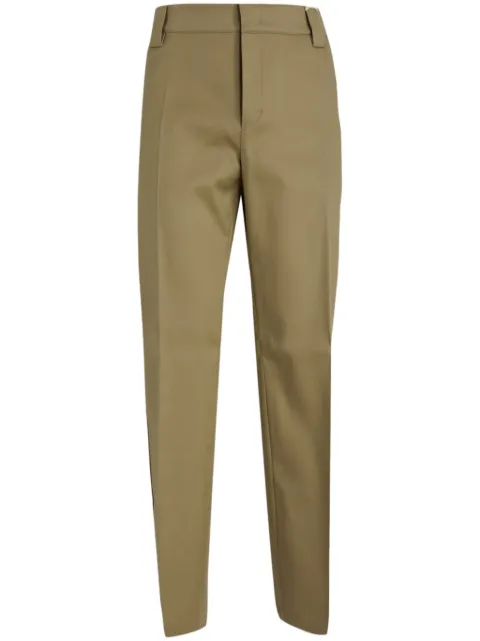 Valentino Garavani logo-appliqué tailored trousers Neutrals VRBK40903