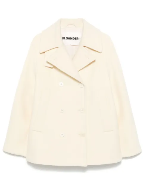 Jil Sander double-breasted wool peacoat Neutrals J40AM0106J40004276