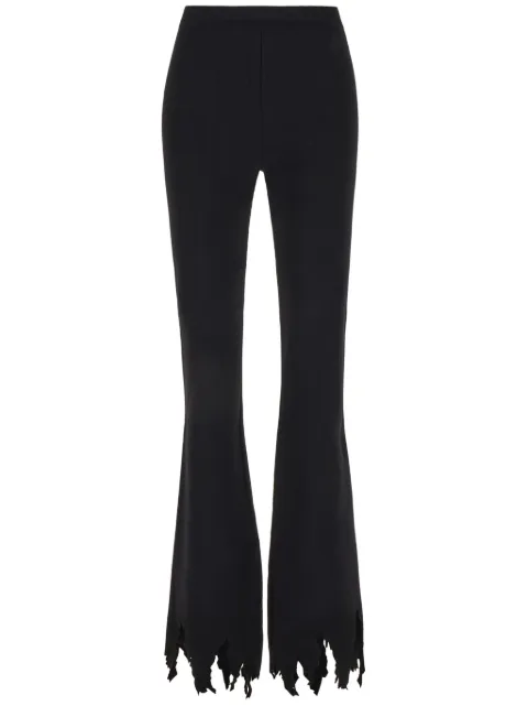 JW Anderson shredded-hem flared trousers Black KW1021YN0286