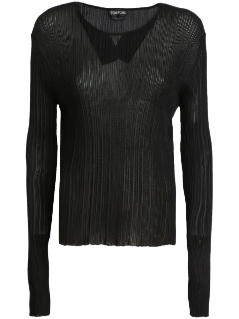 TOM FORD crew-neck jumper Black MAK1269YAX570