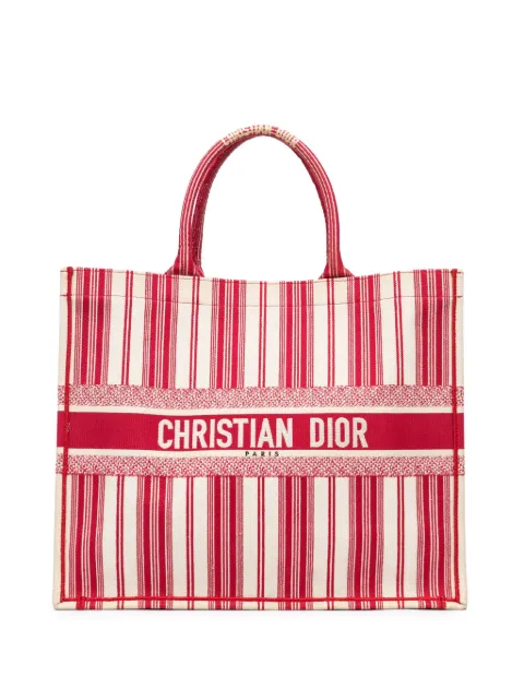Christian Dior Pre-Owned 2018 Large Striped Book tote bag Red YS2JN195HDVRRH42